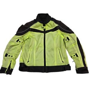 BILT Motorcycle Bike Jacket Womens M Armored Black‎ All Weather Zip